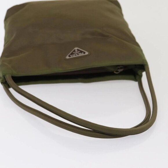PRADA Hand Bag Nylon Khaki Auth - Picture 11 of 16